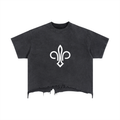 Vintage Wash Boxy Distressed Hem T-Shirt